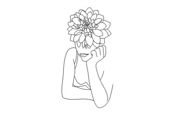 A Woman with a Flower on Her Head