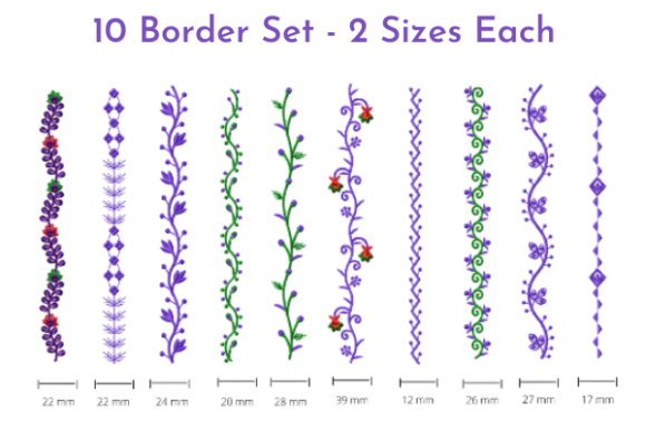 Border Set: The Perfect Floral Accent for Holiday Collections
