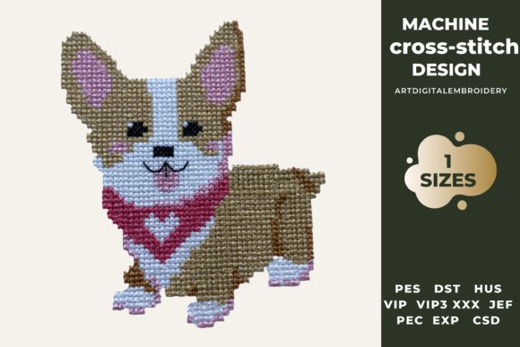 Corgi Dog Cross Stitch for Etsy Sellers
