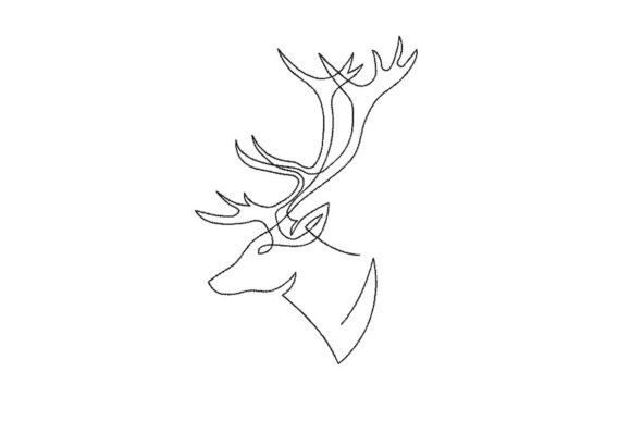 Deer Head with Horns Embroidery Review