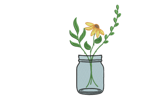 Flower Vase Yellow: A Seasonal Embroidery Gem