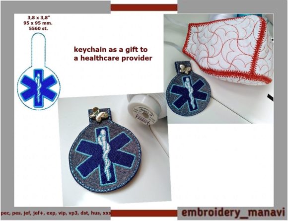 Keychain with Medical Symbols