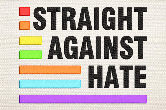 LGBT Straight Against Hate Embroidery Review