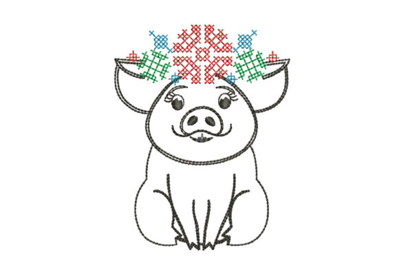 Pig with Flowers Embroidery Review