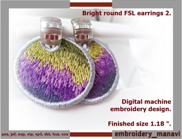 Round FSL Earrings with Satin Stitch Review