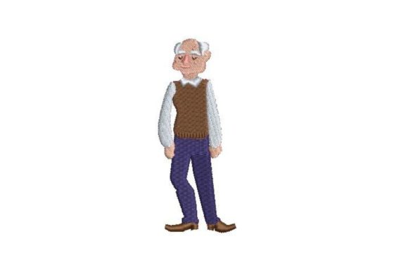 White Elderly Man Design Review for Business Merch